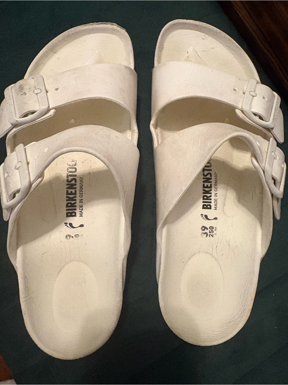 Birkenstock White Two-Strap EVA Sandals